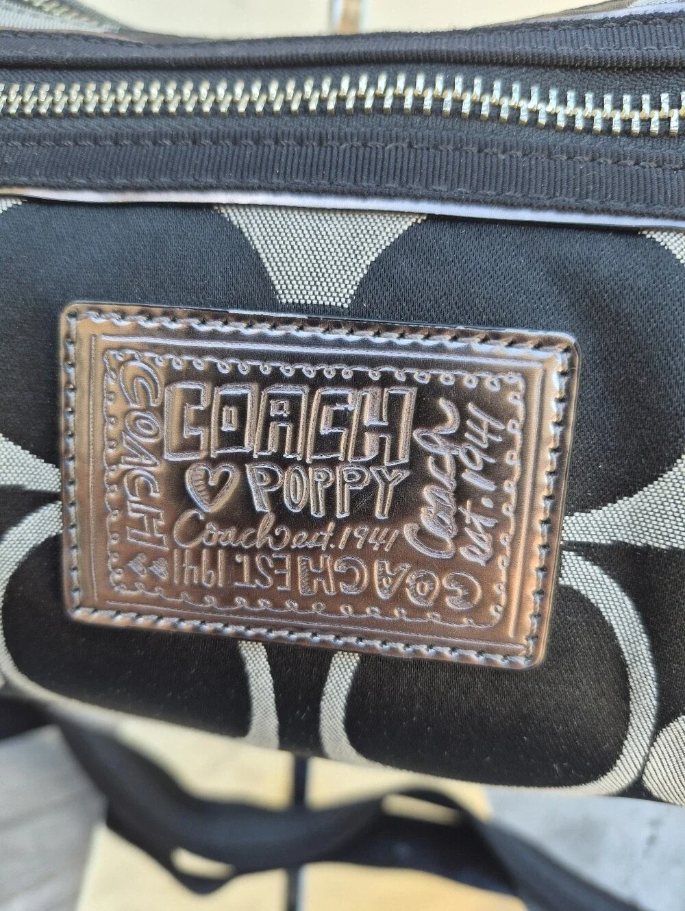 Coach Poppy Signature Storybook Hobo Crossbody Bag